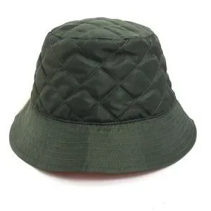 Authentic CELINE 2AUB8930C Quilted logo Hat bucket hat Nylon Khaki x Orange triomphe bucket hat in raffia - MIEL | CELINE main image 4